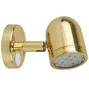 Image 1: Scandvik LED Brass Reading Light - 10-30V