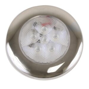 Image 1: Scandvik B3 Downlight Surface Mount - Blue - SS Trim - IP67 - 12/24V