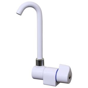 Image 1: Scandvik Tall Tap w/Folding Spout - White Powder Coat Finish