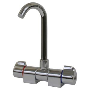 Image 1: Scandvik Chrome Folding Spout Mixer
