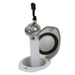 Image 1: Scandvik White & SS Recessed Transom Shower Handle/Hose - Vertical/Horizontal Mount - 6' Hose