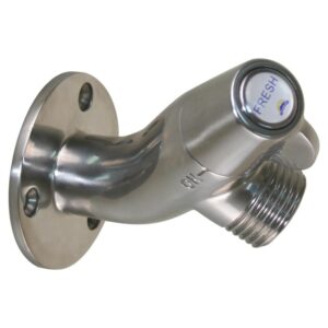 Image 1: Scandvik Ceramic Angled Washdown Valve - SS Spigot