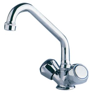 Image 1: Scandvik Chrome Galley Mixer w/Swivel Spout