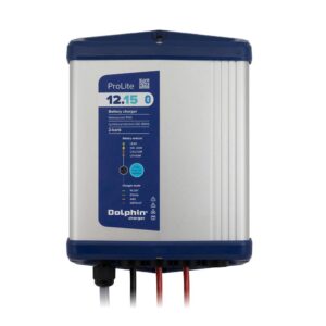 Image 1: Dolphin Charger PROLITE Series Dolphin Battery Charger - 12V, 15A, 110VAC - 2 Outputs