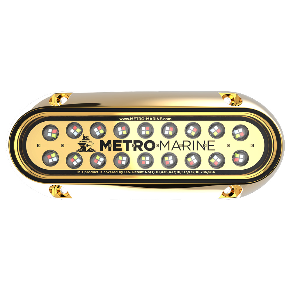 Image 1: Metro Marine High-Output Elongated Underwater Light w/Intelligent Full Spectrum LED's - RGBW, 90° Beam