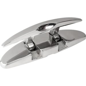Image 1: Sea-Dog 5" Oval SS Folding Cleat w/Hidden Hex Bolts