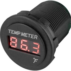 Image 1: Sea-Dog Round Red LED Temperature Meter