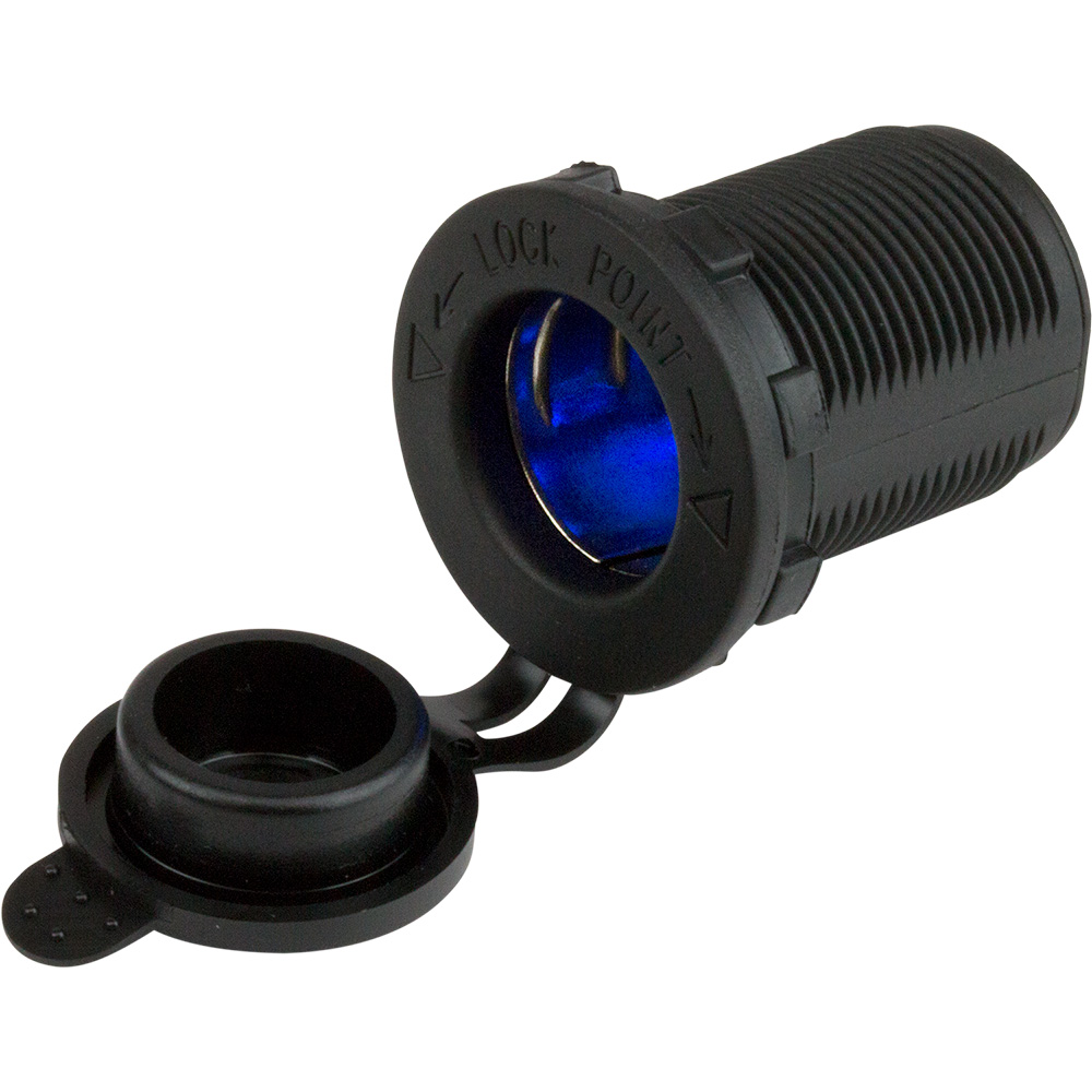 Image 1: Sea-Dog 12V Power Socket w/Blue LEDs