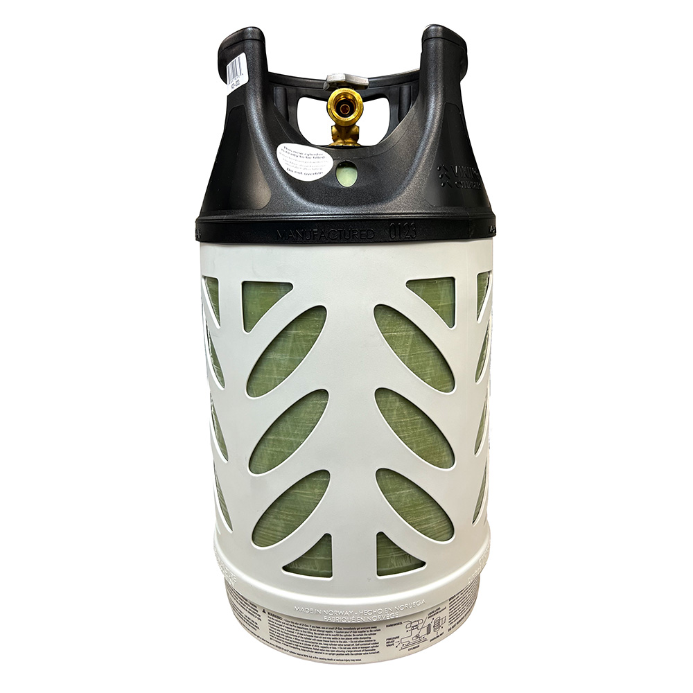 Image 1: Viking Cylinders 22lb Vertical Fiberglass Composite LPG Cylinder w/Type 1 Valve - OPD, DOT, TC Approved