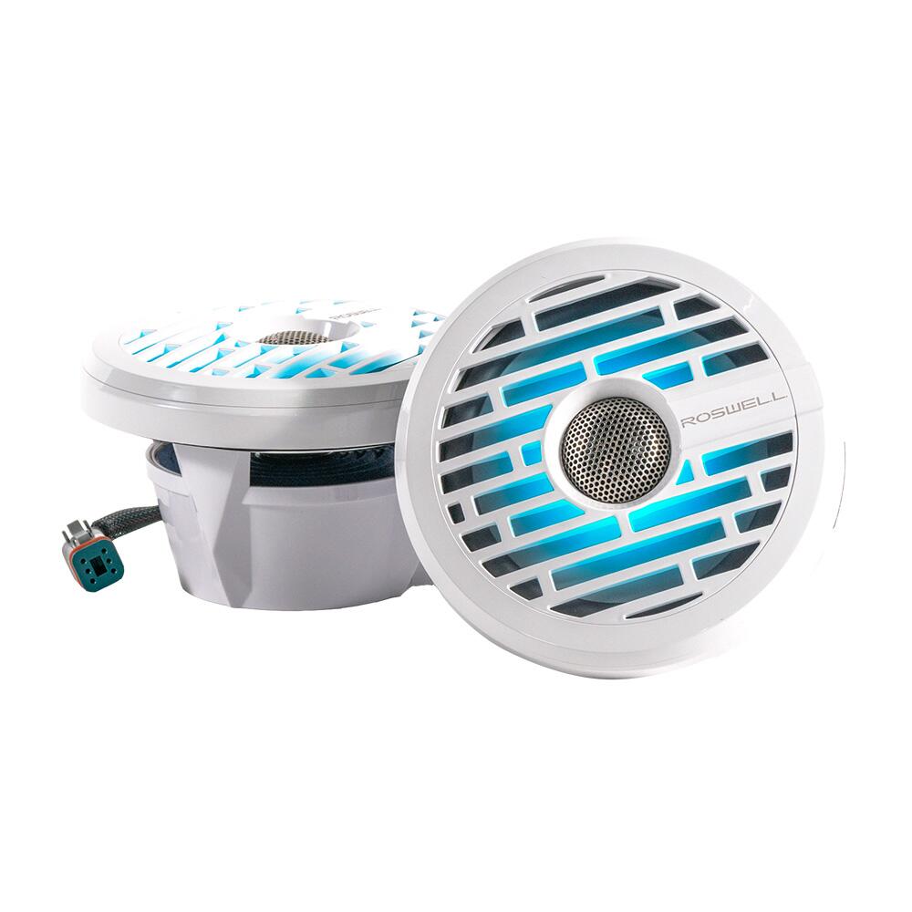Image 1: Roswell R1 6.5” Marine Speakers - White - 80W RMS & 160W Peak Power