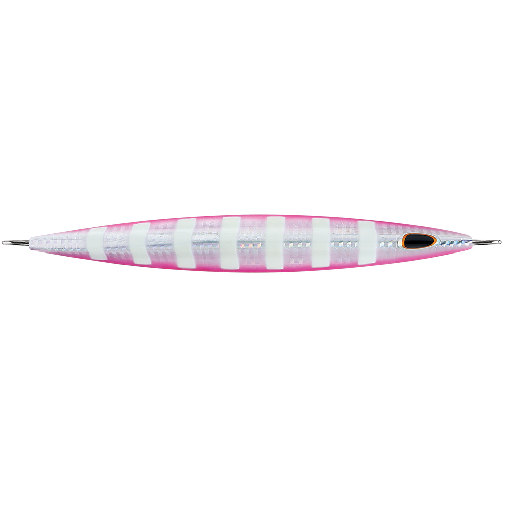 Image 1: Williamson Kensaki 280 Jig - 7.25" - 9-7/8oz - Silver Pink Zebra