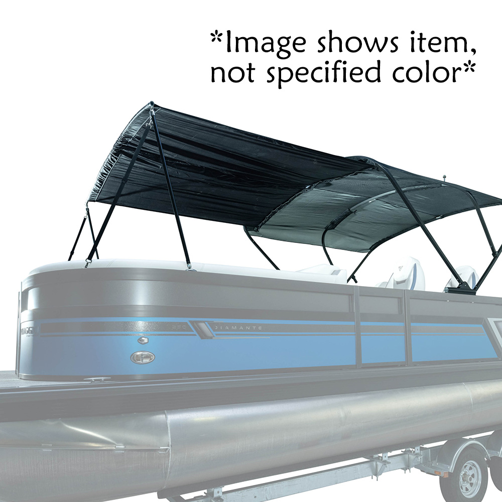 Image 1: SureShade Bimini Extension f/Power Bimini -7' Chrome Hardware w/Light Sand Canvas