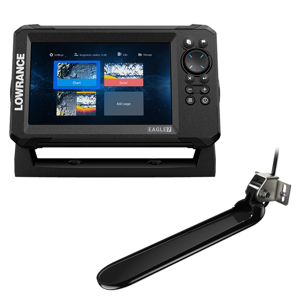 Image 1: Lowrance Eagle 7 w/TripleShot Transducer & Discover OnBoard Chart