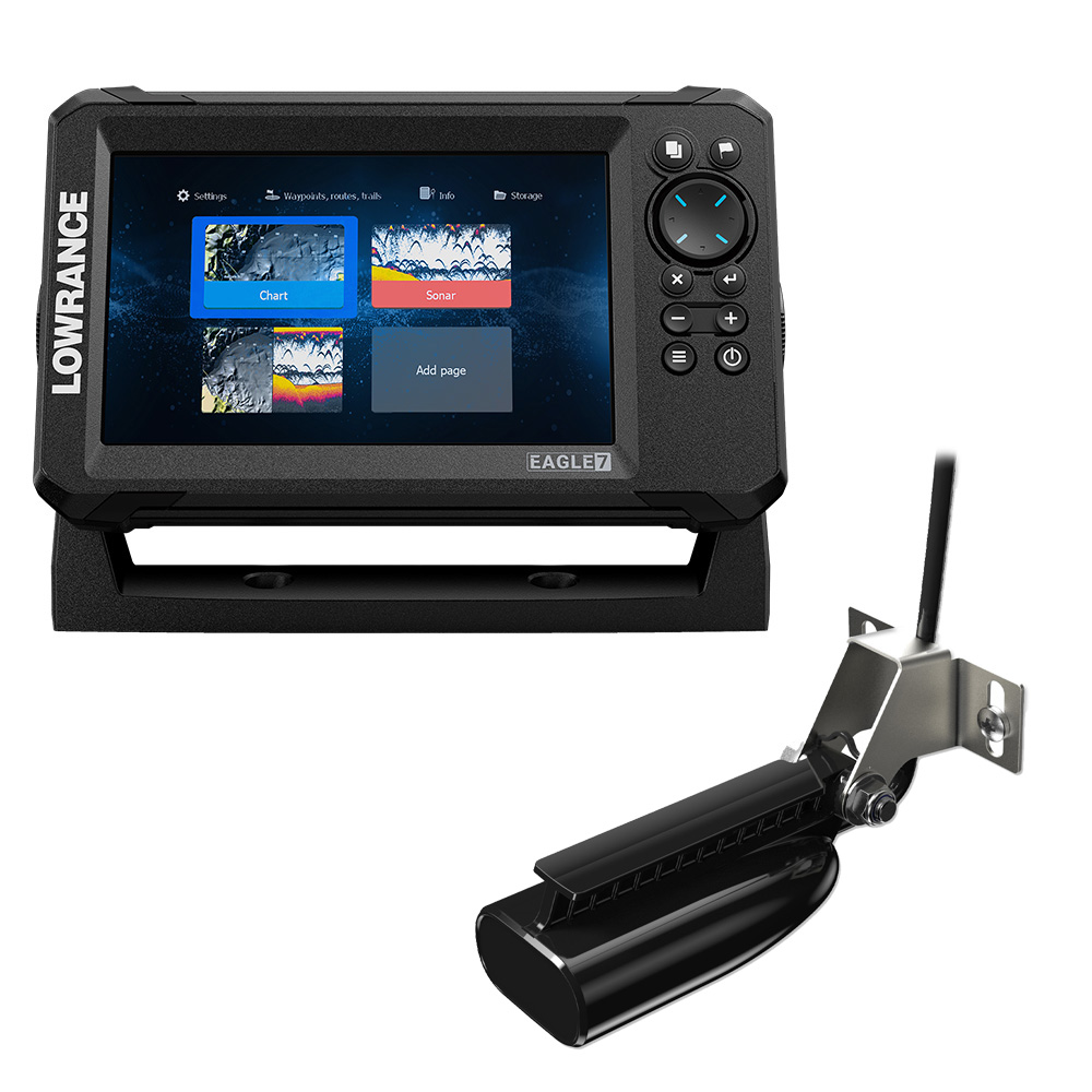 Image 1: Lowrance Eagle 7 w/SplitShot Transducer & Discover OnBoard Chart