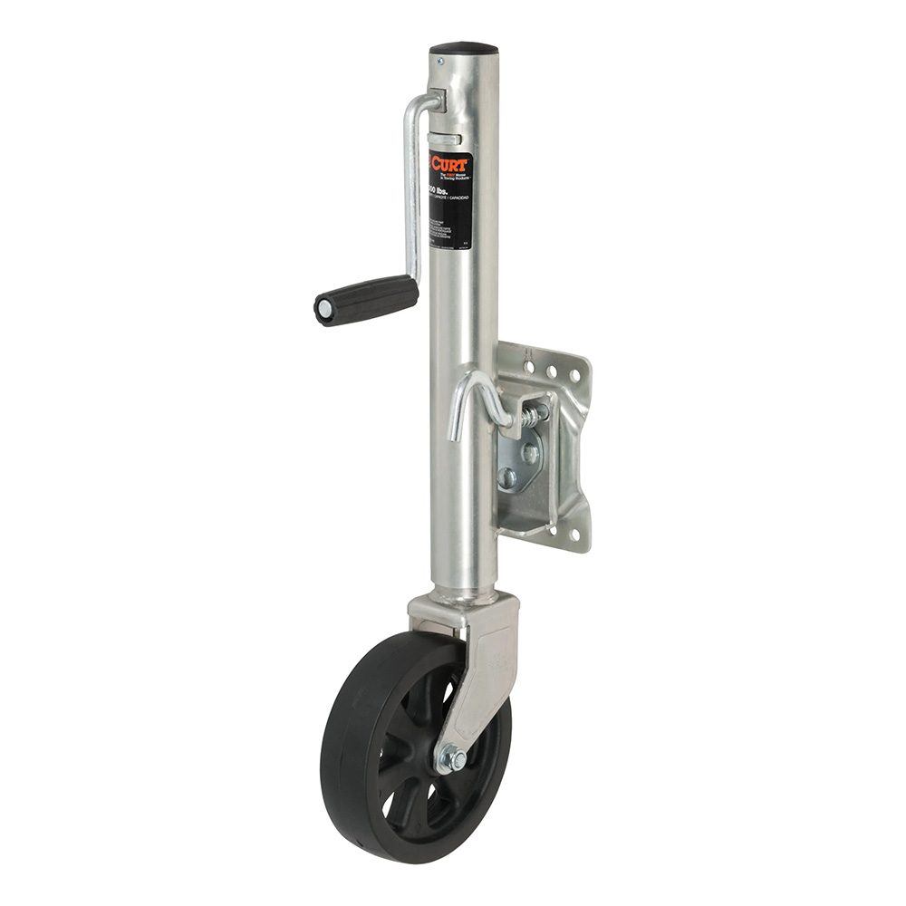 Image 1: CURT Marine Jack w/8” Wheel - 1,500 lbs - Adjust Vertically 10"