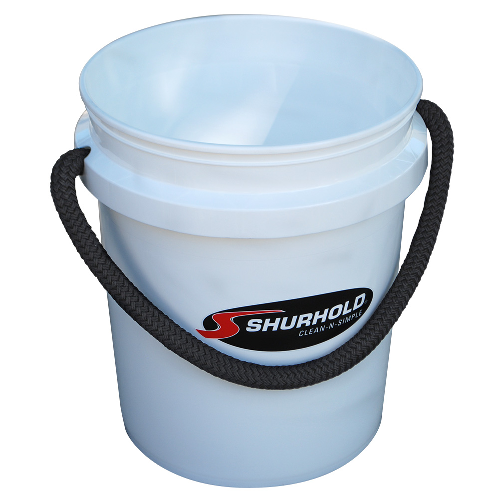 Image 1: Shurhold World's Best Rope Handle Bucket - 5 Gallon - White