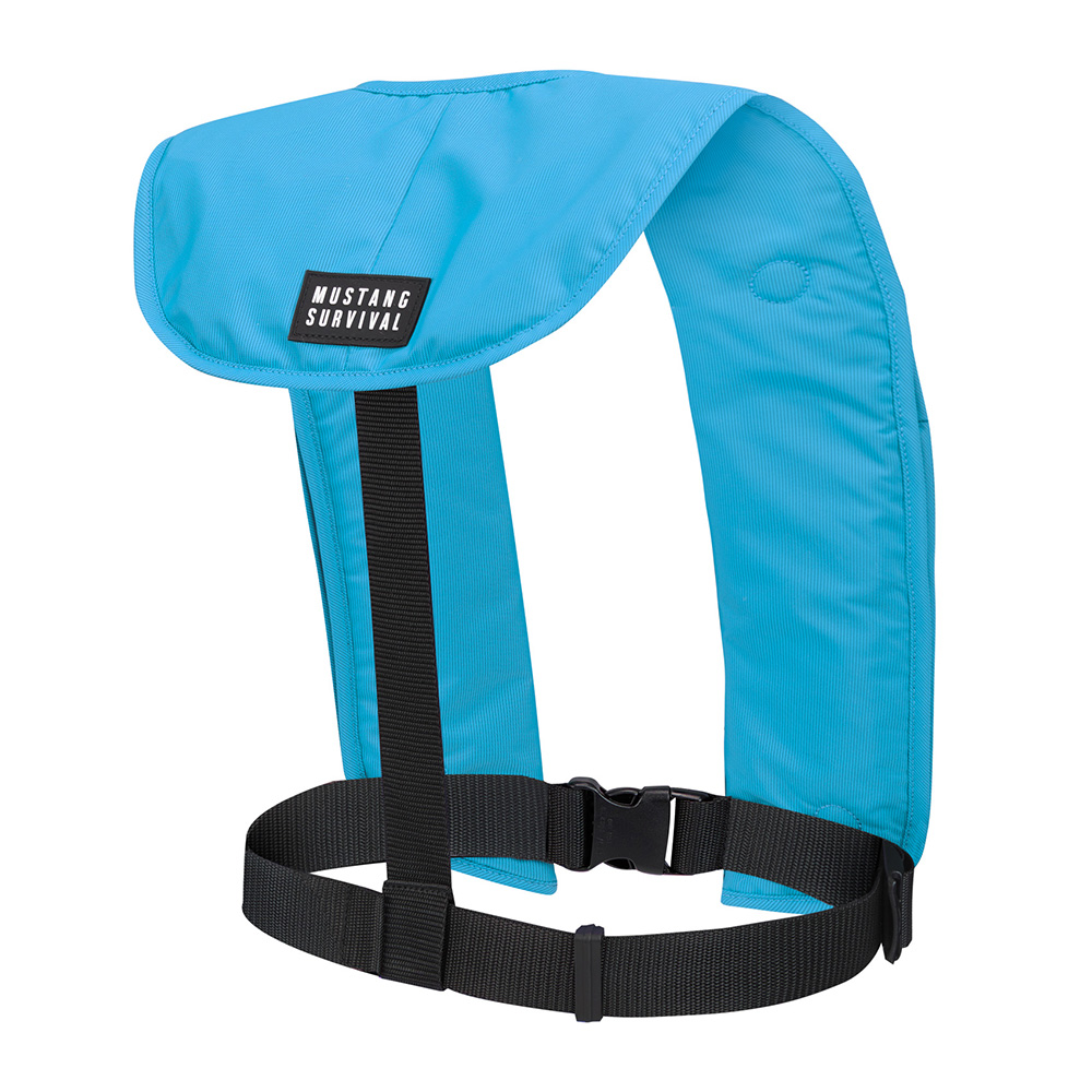 Image 3: Mustang MIT 70 Manual Inflatable PFD - Azure (Blue)