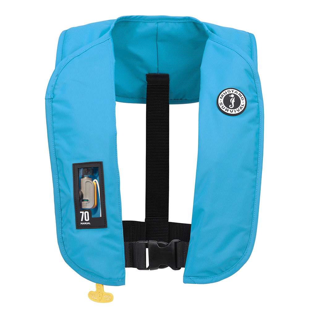 Image 1: Mustang MIT 70 Manual Inflatable PFD - Azure (Blue)