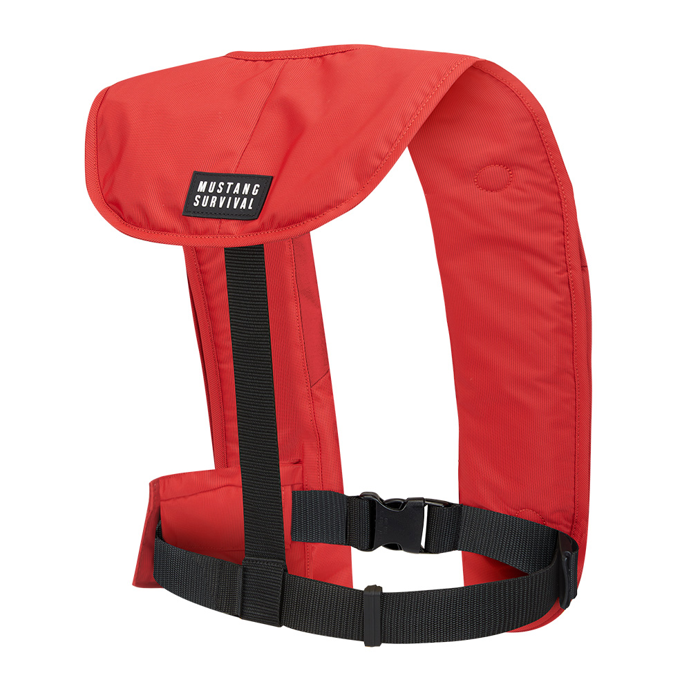 Image 3: Mustang MIT 150 Convertible Inflatable PFD - Red