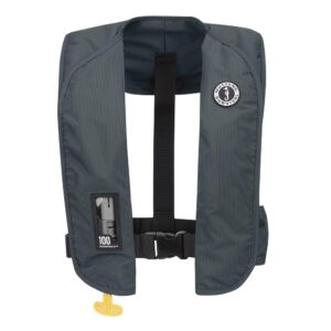 Image 1: Mustang MIT 100 Convertible Inflatable PFD - Admiral Grey