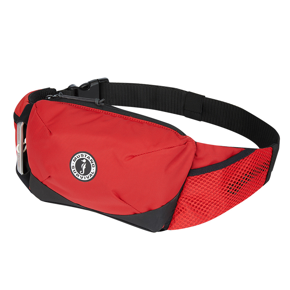 Image 1: Mustang Essentialist Manual Inflatable Belt Pack - Red