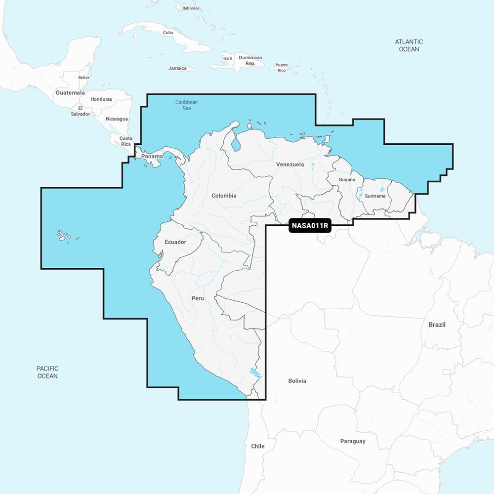 Image 1: Navionics NASA011R - South America North - Navionics+