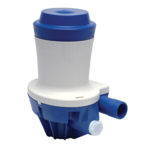 Image 1: Shurflo by Pentair High Flow 1500 GPH Livewell Pump 24VDC, 4A, 1-1/8", Dual Port, Submersible