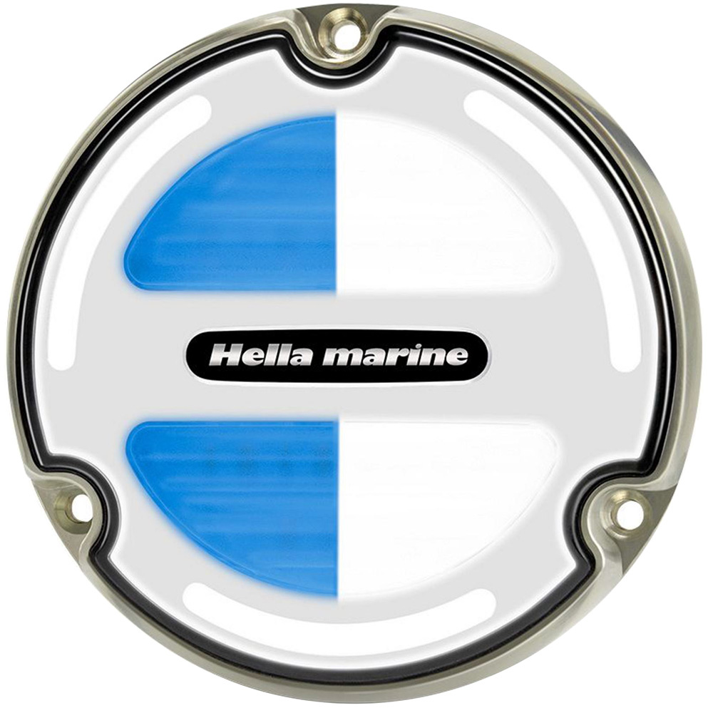 Image 1: Hella Marine Apelo A3 White/Blue Underwater Light - Bronze - White Lens