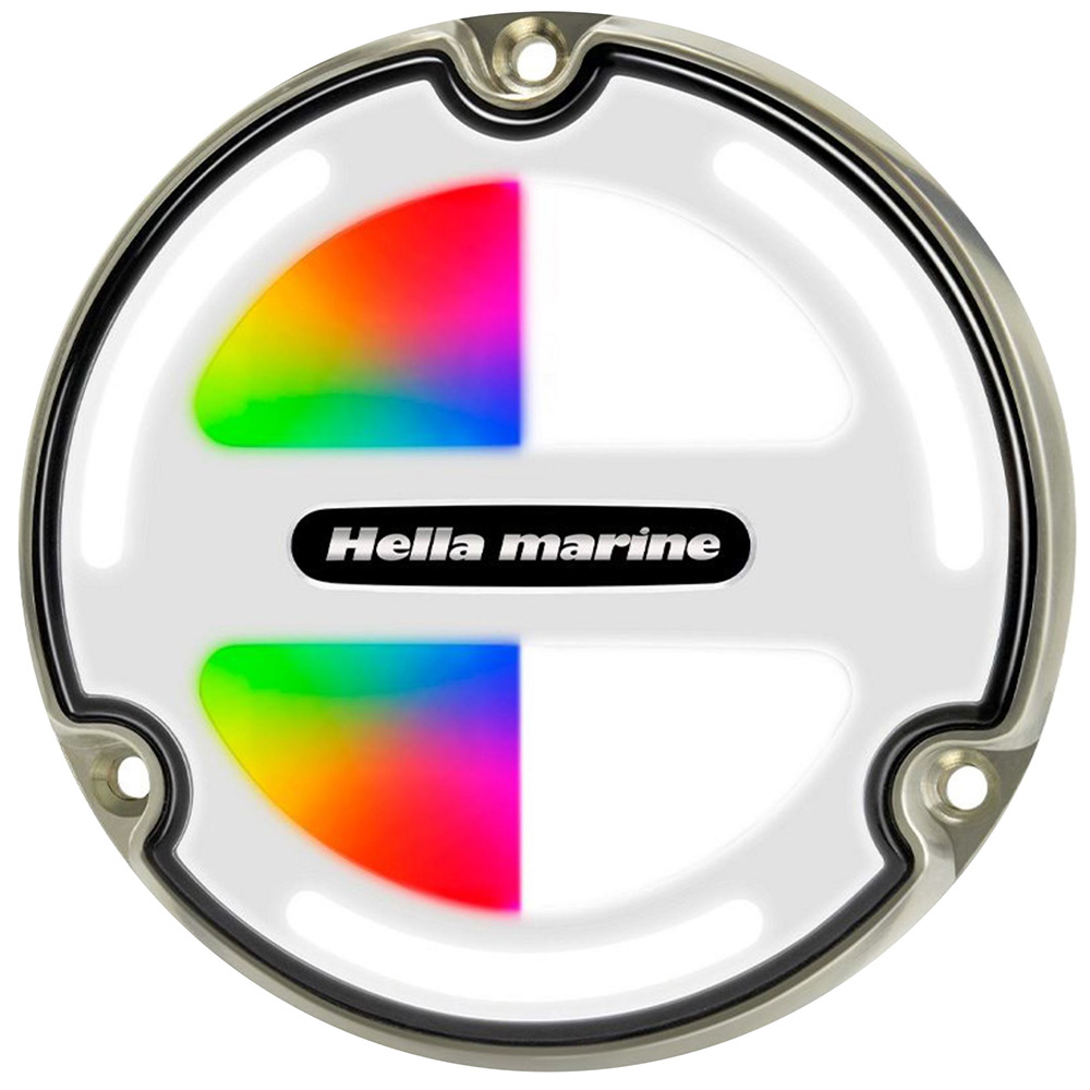 Image 1: Hella Marine Apelo A3 RGBW Underwater Light - Bronze - White Lens