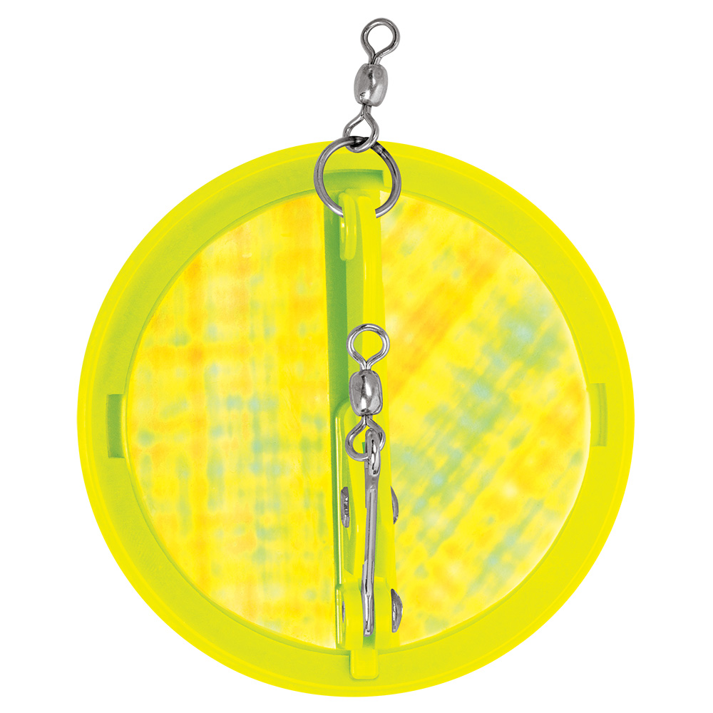 Image 1: Luhr-Jensen 2-1/4" Dipsy Diver - Chartreuse/Silver Bottom Moon Jelly