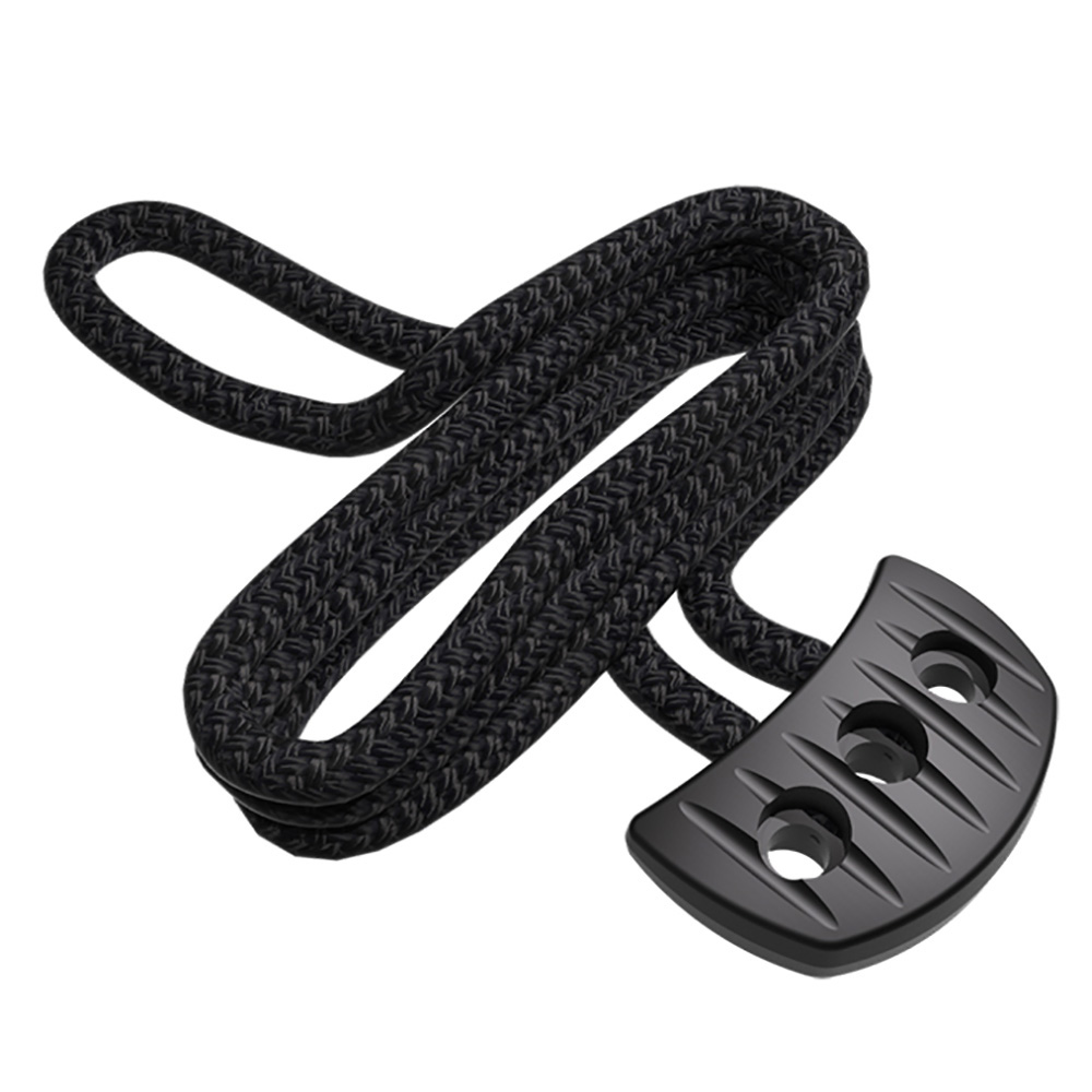 Image 1: Snubber PULL w/Rope - Black