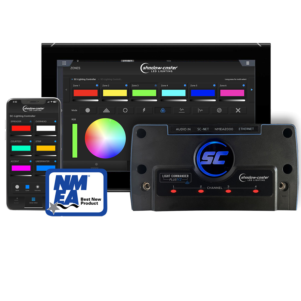 Image 1: Shadow-Caster Light Commander Version 2 - 6-Zone Lighting Controller w/Bluetooth/Wi-Fi, NMEA 2000, and HTML Ethernet Connectivity