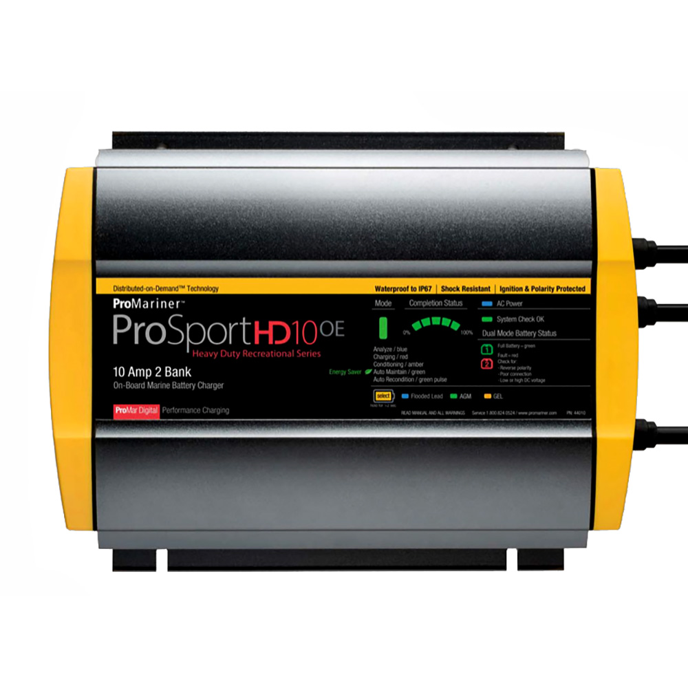 Image 1: ProMariner ProSportHD 10 Gen 4 - 10 Amp - 2-Bank Battery Charger