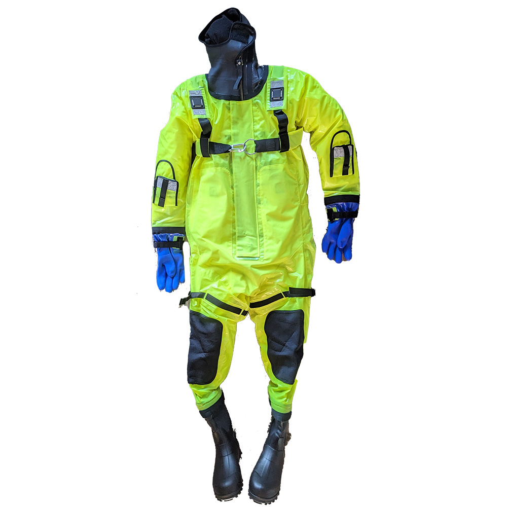 Image 1: First Watch RS-1005 Ice Rescue Suit - Hi-Vis Yellow - S/M (Built to Fit 4’6”-5’8”)