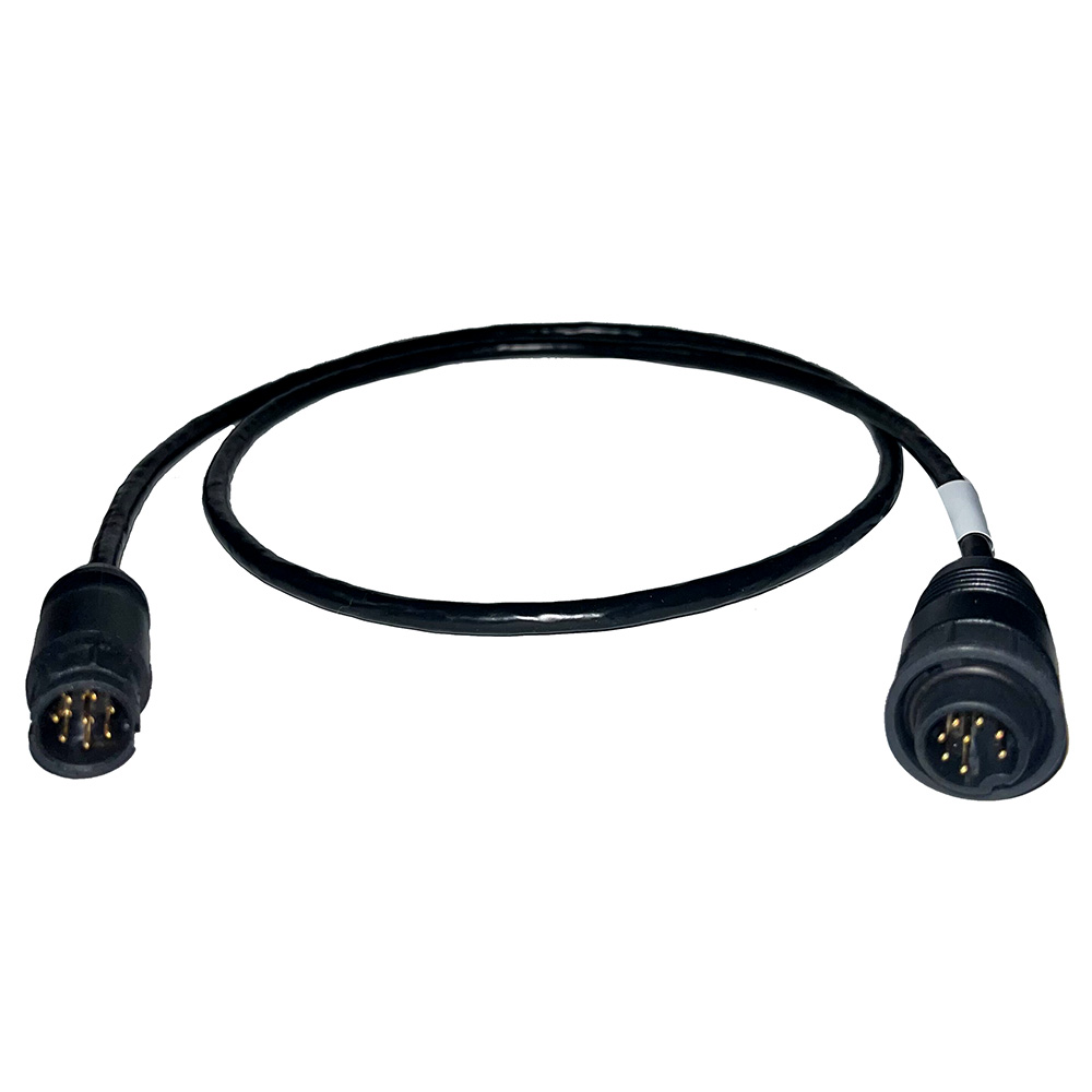 Image 1: Echonautics 1M Adapter Cable w/Male 8-Pin Black Box Connector f/Echonautics 300W, 600W & 1kW Transducers