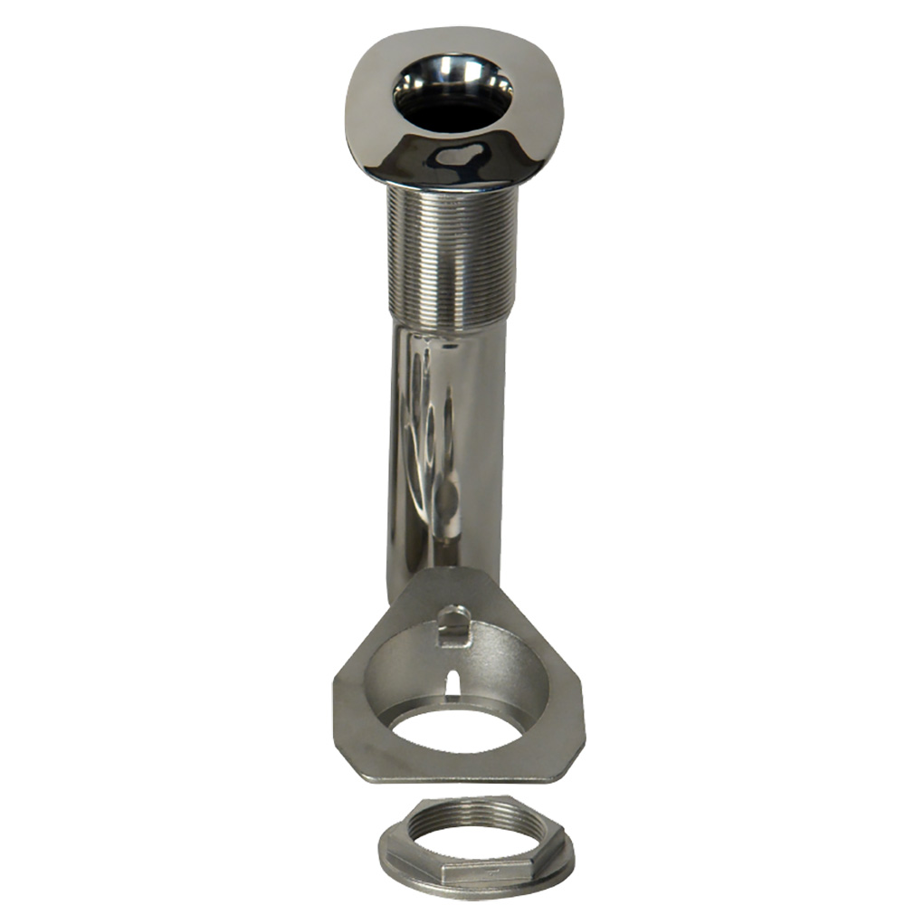 Image 1: C.E. Smith 80 Series Screwless Flush Mount Rod Holder - 15 Degree - Stainless Steel - Cast Bottom - Black Liner