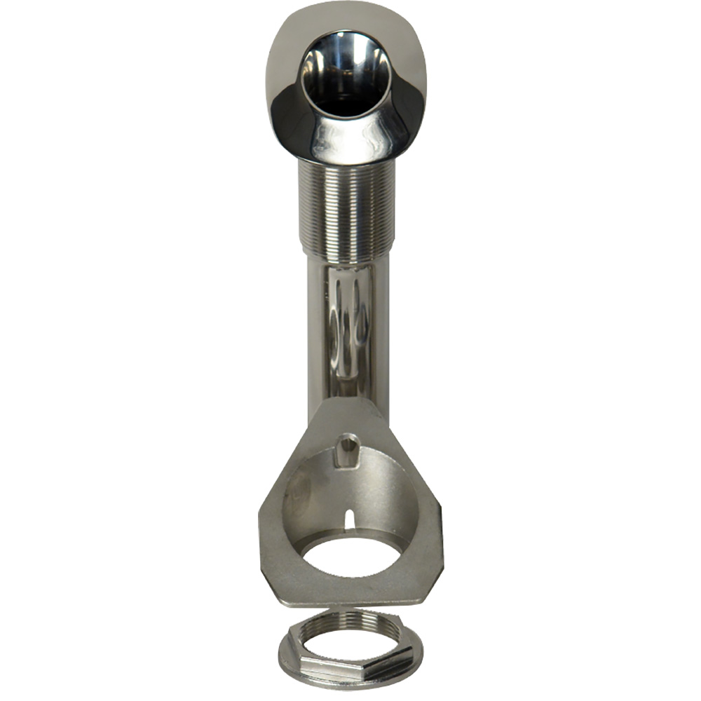 Image 1: C.E. Smith 80 Series Screwless Flush Mount Rod Holder - 30 Degree - Stainless Steel - Cast Bottom - Black Liner