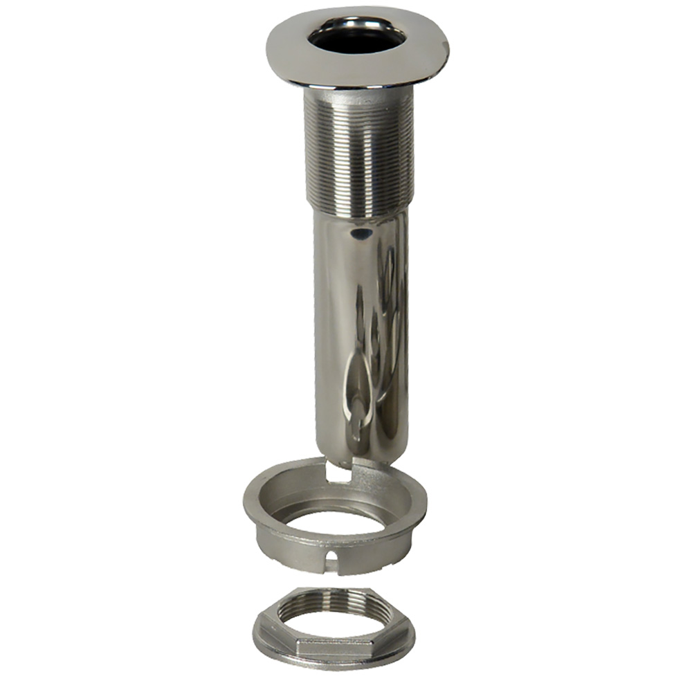 Image 1: C.E. Smith 80 Series Screwless Flush Mount Rod Holder - 0 Degree - Stainless Steel - Swivel Bottom - Black Liner