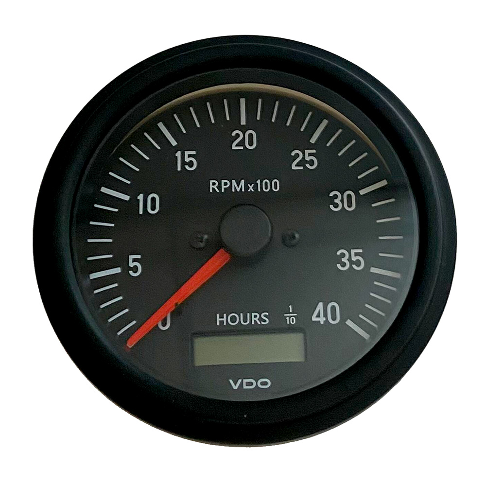 Image 1: VDO Cockpit International Gen II 4K RPM Tachometer w/Hourmeter