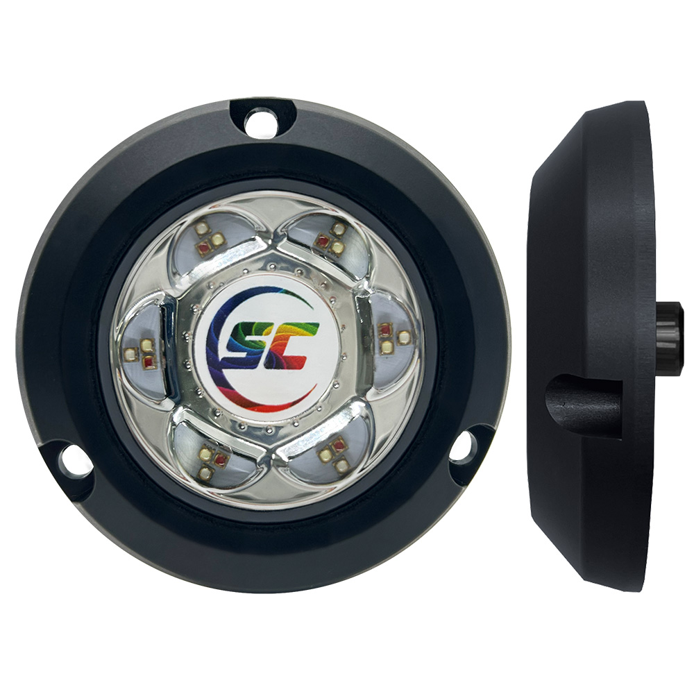 Image 1: Shadow-Caster SC2 Series Polymer Composite Surface Mount Underwater Light - Full Color