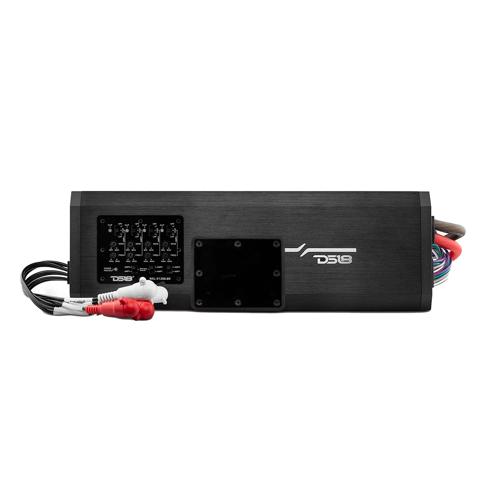 Image 1: DS18 NXL 8-Channel Full-Range Class D Marine/Powersports Amplifier - 8 x 150W RMS, 4-Ohm