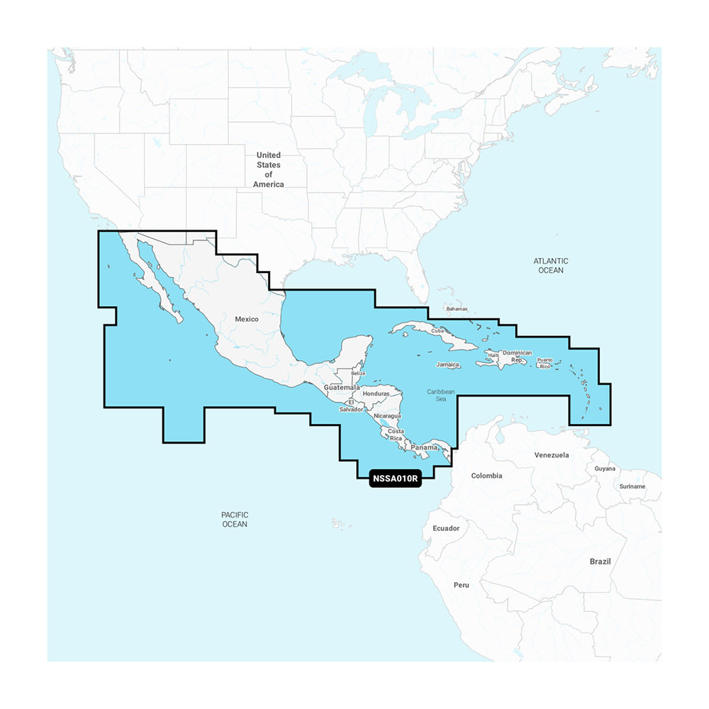 Image 1: Garmin Navionics+™ NSSA010R Central America & Caribbean