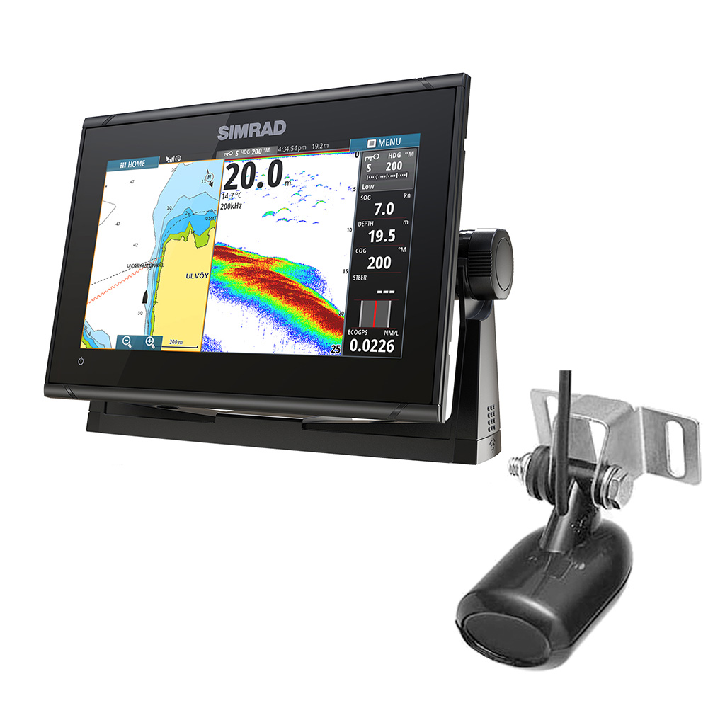 Image 1: Simrad GO9 XSE Combo w/Transom Mount Transducer 83/200 kHz