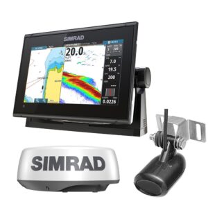Image 1: Simrad GO9 XSE Combo w/Transom Mount Transducer 83/200 kHz & HALO20 Package