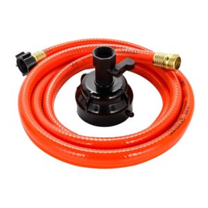 Image 1: Camco RhinoFlex 10’ Clean Out Hose w/Rinser Cap - 5/8" Internal Diameter