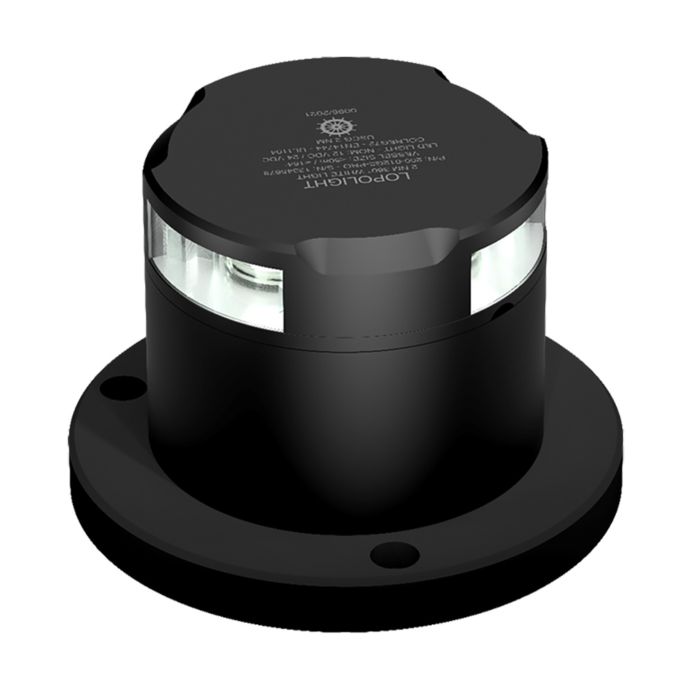 Image 1: Lopolight 2nm 360° Anchor Light Pro - Black Anodized - White Light