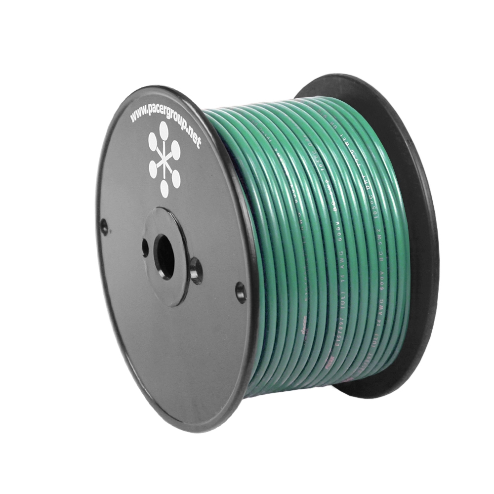 Image 1: Pacer Green 10 AWG Primary Wire - 20'