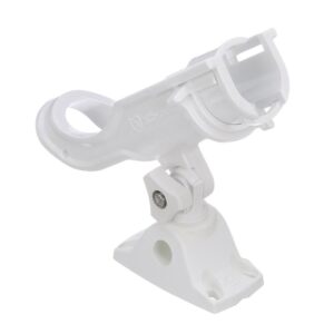 Image 1: Attwood Heavy-Duty Adjustable Rod Holder w/Combo Mount - White