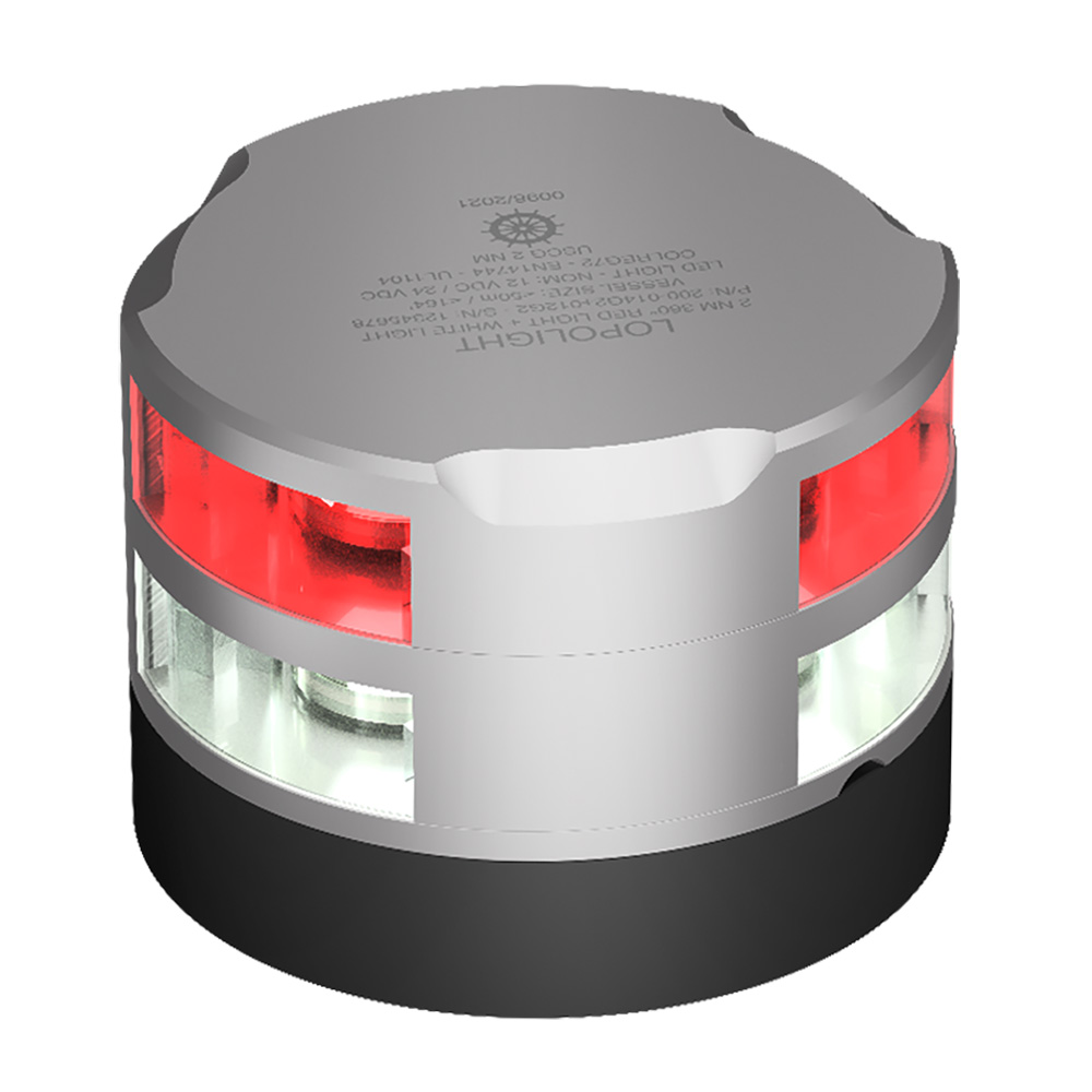 Image 1: Lopolight 2nm 360° Red + 2nm 360° White - Silver Anodized