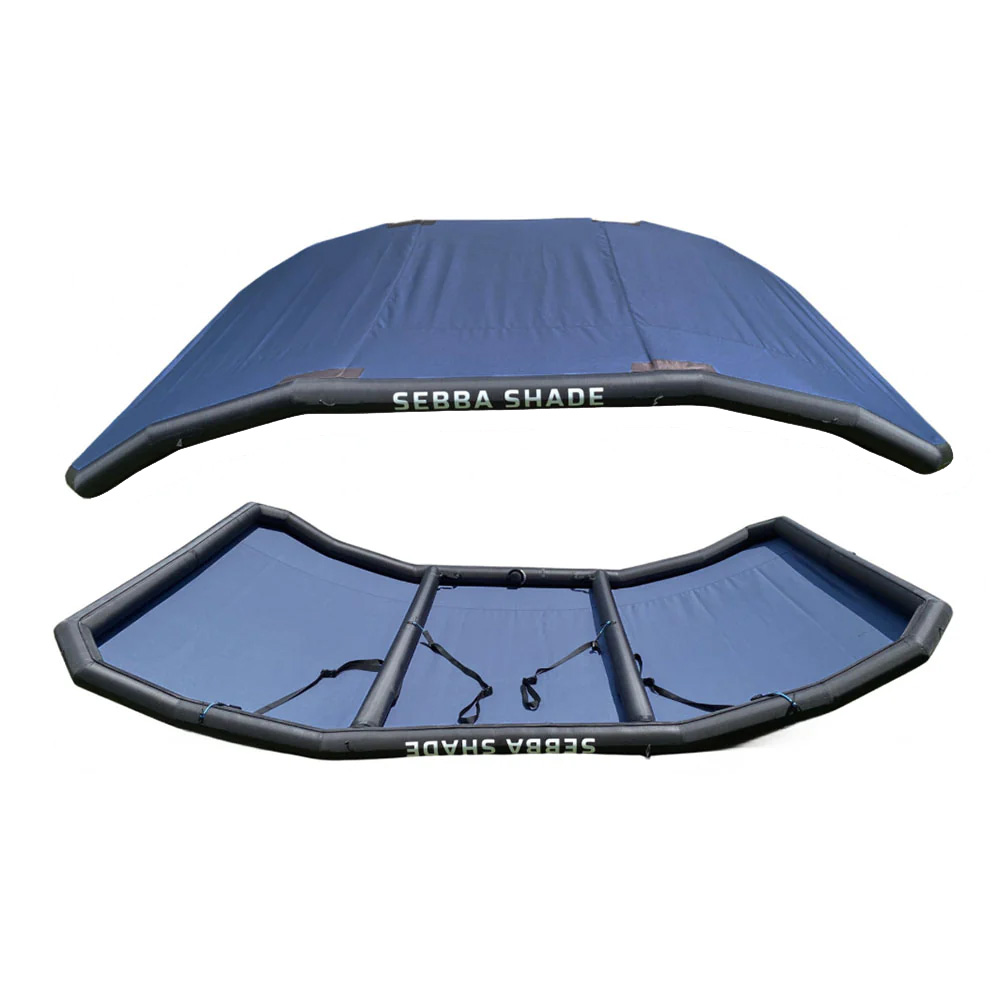 Image 1: Sebba Shade 6 x 9 ft. Blue Sun Shade f/Boats Up To 28'